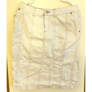 Madison Beige Jean Cotton Skirt